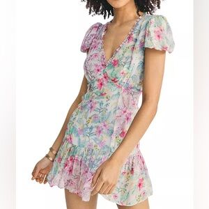 LoveShackFancy Floral Chiffon Russ Dress Size 10